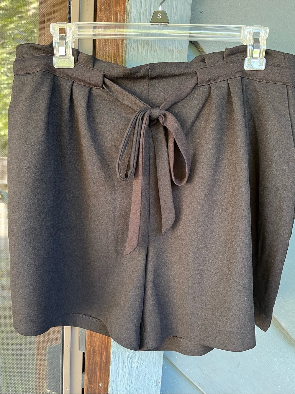 Black dressy shorts with pockets